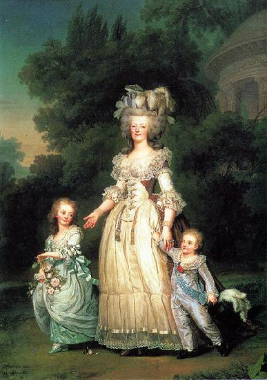 unknow artist Marie Antoinette with her children Germany oil painting art